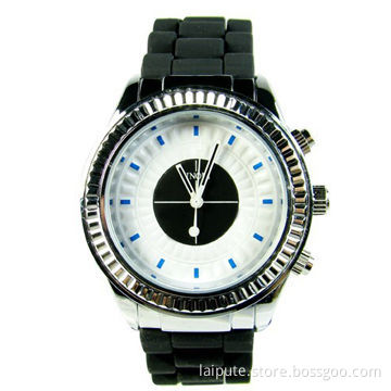 Top New Hot Silicone Band Watch with Engraved Dial
